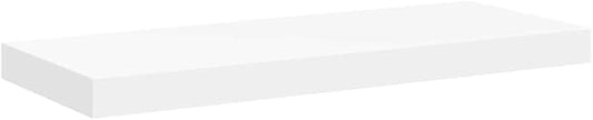 White Honeycomb MDF Floating Wall Shelf with Metal Brackets, Modern Design for Living Room Bedroom Office, Sturdy Storage Solution, Easy Installation and Maintenance,
