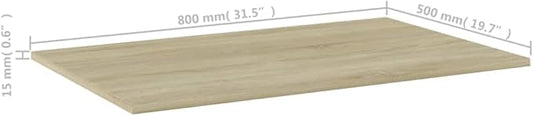 Wall Mounted Floating Shelves Set of 4, Sonoma Oak Wood Storage Shelves for Books, Decor, Plants, Minimalist Display Shelves for Living Room Office Library