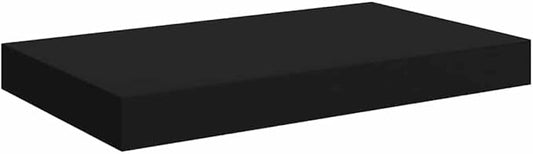 Black Honeycomb MDF Floating Wall Shelf, 15.7 Inch Metal Wall Mounted Shelf for Display, Modern Matte Black Finish, Sturdy and Space-Saving Storage Solution