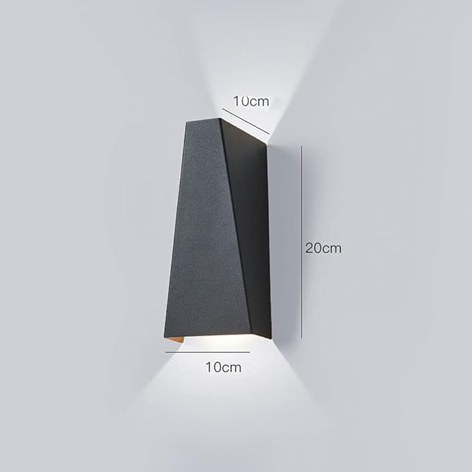 Modern Wall Light LED Sconce Up Down Metal Wall Spot Lamp, Indoor Lighting Fixtures Bedside Night Lamps for Living Room Bedroom Hallway Home Decorative Wall Wash Lights (Color : Black-3000K)