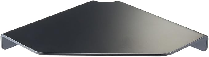 Corner Shelf Wall Mounted, Black Corner Shelf, Floating Corner Shelf – 3mm Thick Aluminum Alloy with Matte Finish for Bathroom Kitchen Living Room, 6 Inch Holds Phone Small Plants Speaker