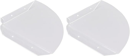 Acrylic Wall Mount Floating Corner Shelves 2pcs Quarter Round Shower Shelf, Sturdy Wall Storage Display Organizer for Bathroom Kitchen Bedroom Living Room 1.2 x 8.3 x 8.3in (Transparent)