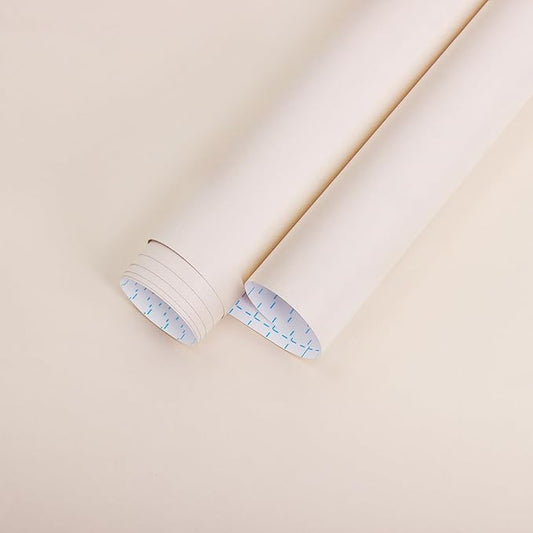 Peel and Stick Wallpaper Solid Color Contact Paper Matte Beige Wall Paper for Bedroom Bathroom Nude Wallpaper Removable Self-Adhesive Kitchen Wall Decor Vinyl Roll 17.3" x 118"