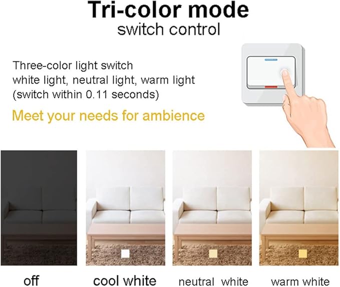 LED Hardwired Wall Sconce - Minimalist Linear Wall Light Bar for Bedroom, Living Room, Hallway - 60cm, 3 Color Modes