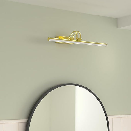 Picture Light,Picture Lights for Wall Cordless,20" Picture Lights with Timer and Dimmable,Battery Wall Lights for Display Gallery Painting Art Frame Portrait-Plated Gold