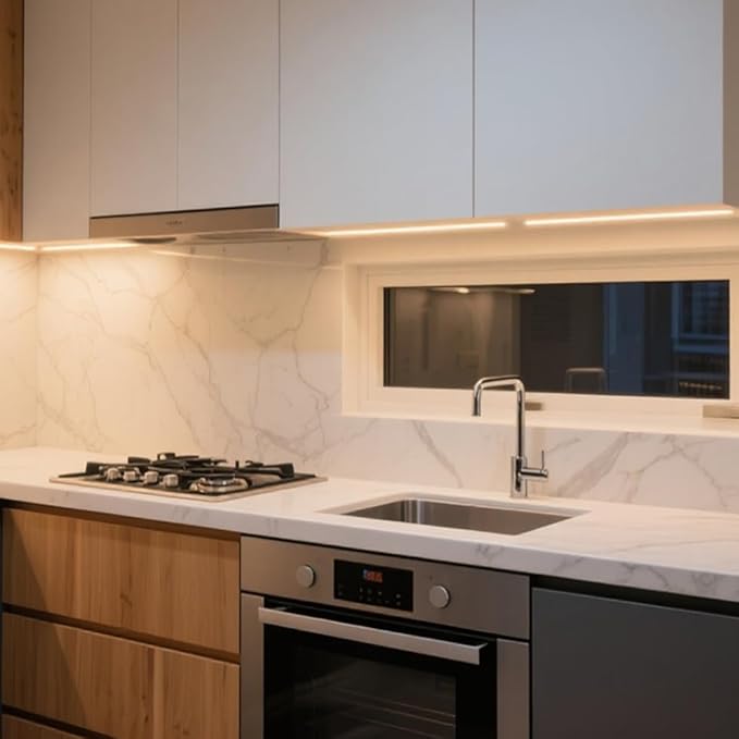 Under Cabinet Lighting Plug in. 3 PCS 12 Inches Likable Slim Bright Light Bars. Dimmable 14W Under Cabinet Lights for Kitchen Over Counter Coffee Station Shelf Closets Warm White 3000K