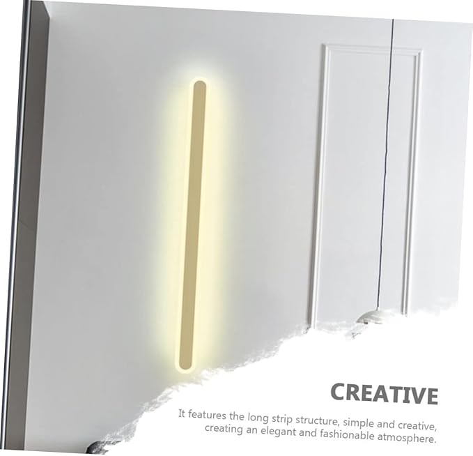 Modern LED Wall Light Fixture Minimalist Backdrop Light for Bedroom Living Room Corridor Durable Iron Construction Warm Light Home Decoration