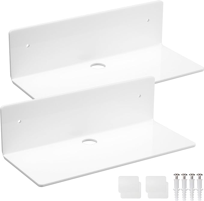 Acrylic Wall Shelves for Storage,Floating Shelf,Acrylic Display Shelves,Ledges for Pop Figures,Plant,Picture Photo for Bedroom Decor Living Room