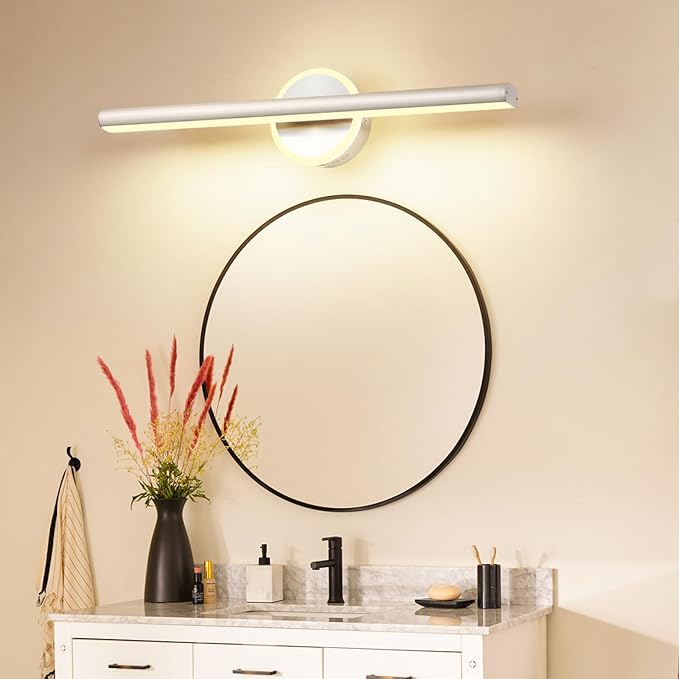 Picture Light, 16 inches Art Wall Light, Picture Light Battery Operated,Battery Operated Wall Lights,Gallery Light for Painting,Photo,Library (Satin Nickel)