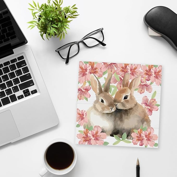 Wooden Bunny Rabbit Easter Decor Sign for Home Office Desk Table Mantle