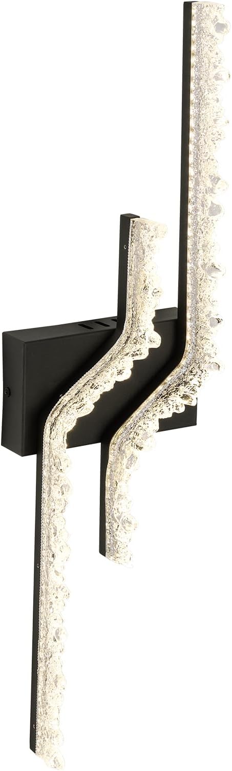 Modern Vanity Light Black 6000k LED Indoor Wall Lamp Acrylic Wall Light Fixture for Bedroom Living Room Hallway.