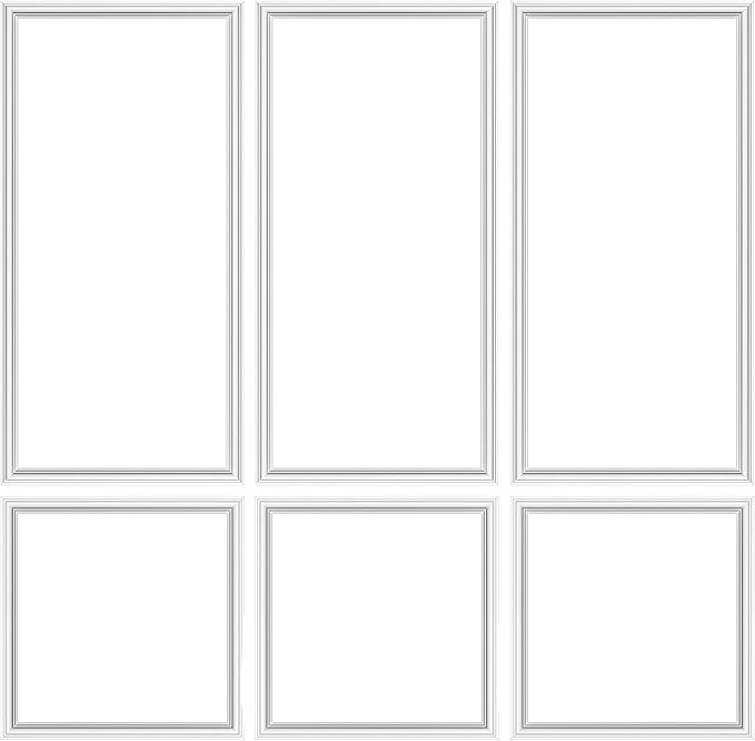 3 Sets Peel and Stick Molding Trim for Walls, Pre-Cut Wainscoting Panels 54x24 Inch Peel and Stick Wall Molding Kit, Self Adhesive Molding Trim for Walls, Home Renovation, White