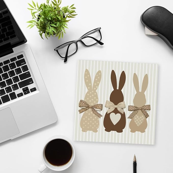 Easter Decor Indoor Easter Party Decorations Farmhouse Easter Peeps Bunny Rabbit Egg Sign for Home Room Badroom Bathroom Table Mantle Office Dessk Decor