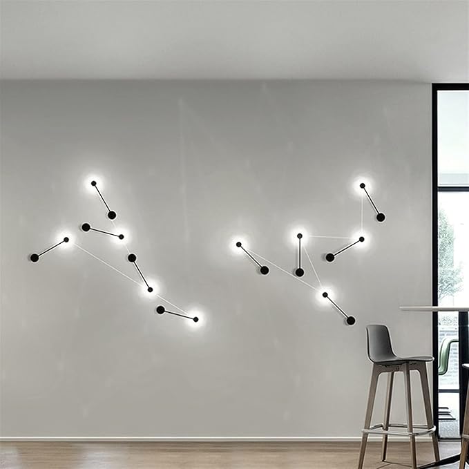 LED Wall Sconce Mid-Century Wall Lamp Lighting Fixture Black Finish丨Acrylic Indoor Modern Wash Wall Spot Light丨Wall Mount Lamps for Living Room Bedroom Hallway Home Room Decor (1 Light25CM3000K)