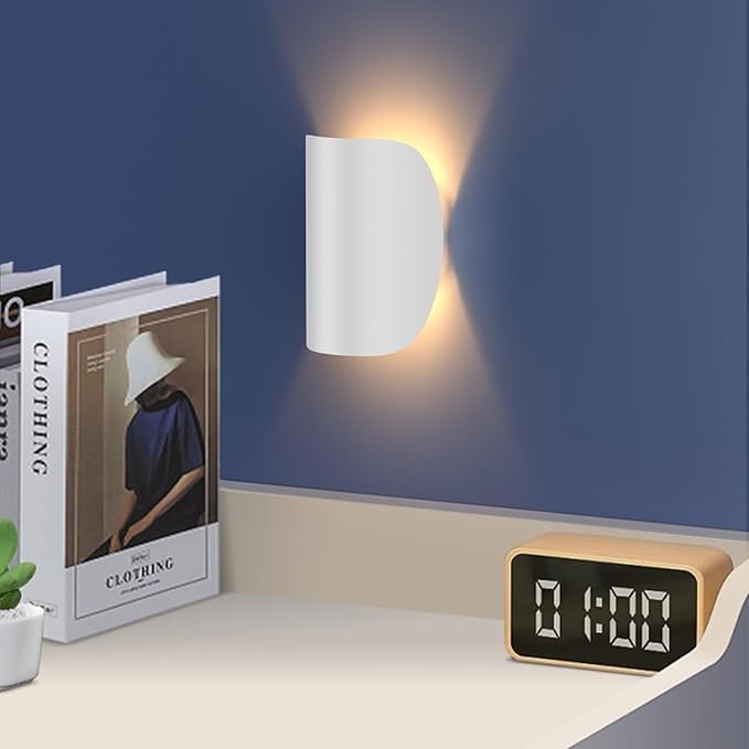 Aipsun LED Wall Sconce Indoor Modern Wall Lights 2 Packs Hardwired Up and Down Wall Mount Light for Living Room Bedroom Hallway Corridor Conservatory Warm White 3000K(with G9 Bulbs)