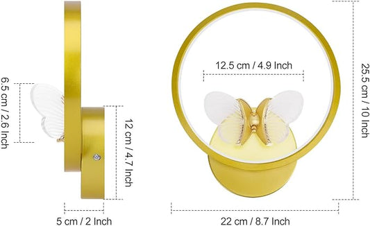 XEYOU 16W Modern Wall Sconce Lighting Indoor LED Creative Wall Light Fixture Butterfly Shape Decoration Wall Lamp for Living Room Bedroom Stair Corridor