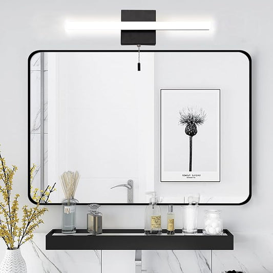 COTULIN 16 Inch Black Vanity Light Bar with Pull Switch 10W Brightness Ideal for Cabinet Lighting Picture Light and Sink Light for Kitchen and Bathroom Applications Modern Design Efficient Lighting