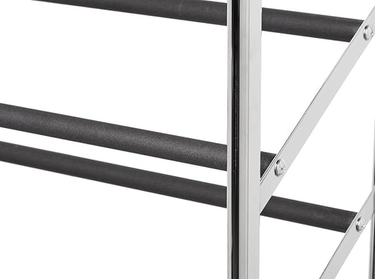 Amazon Basics 50-Pair Shoe Rack Organizer, Portable Rolling with Locking Wheels, Free Standing, 35.8 x 14.6 x 59.5 inches, Chrome