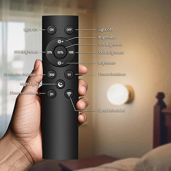 Battery Operated Wall Sconce, Dimmable Wireless Brushed Nickel Wall Lamp with 5200mAh Rechargeable Battery, Portables Cordless Wall Light Fixtures for Painting Living Room Bedroom Hallway