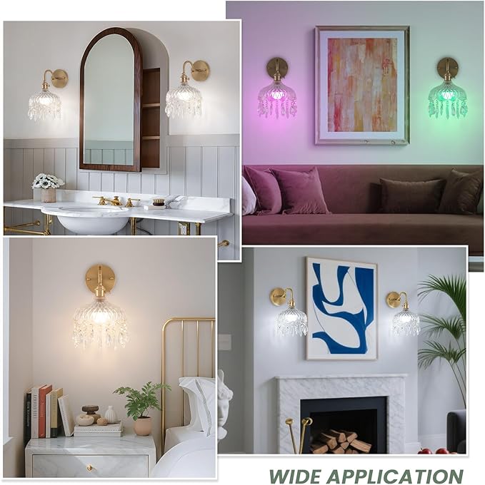 Vintage Battery Operated Wireless Wall Sconces, Rechargeable Battery Antique Brass Wall Lights,Luxury Corridor Lamp with Remote for Dining Room Hallway Living Room, Set of Two