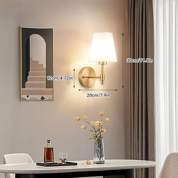 Battery Operated Wall Sconces Set of Two, Rechargeable Wireless Wall Lights with 10000mAh RGB Dimmable Detachable Bulb, Battery Sconces Wall Decor with Remote for Bedroom Living Room Hallway