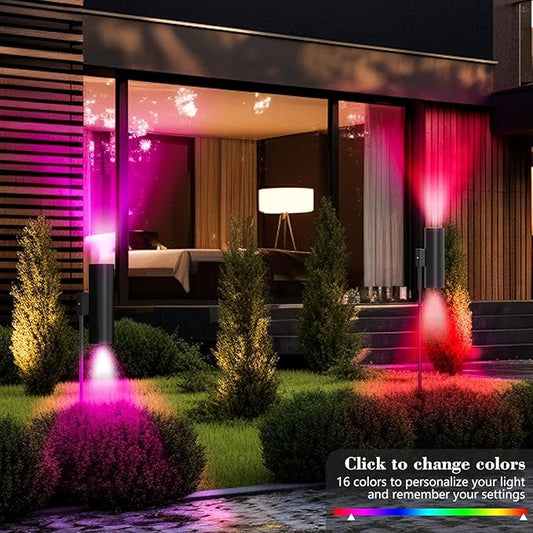 Wall Sconces Set of Two - 16 Color Changing Night Lights Plug into Wall, RGBW Wall Lamp with Remote, LED Up Down Lights for Bedroom Living Room