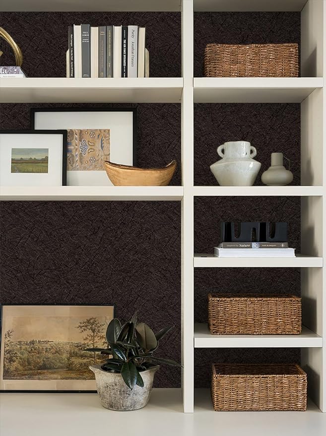 Brown Peel and Stick Self Adhesive Wallpaper - Removable Waterproof Bathroom Countertop Contact Paper - Kitchen Vinyl Wrap for Cabinet Countertops - Wall Cover Counter Top Paper 15.7" X 196.8"