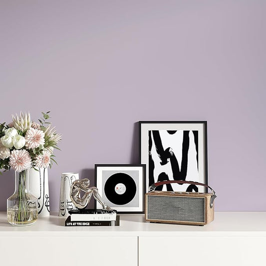 VEELIKE 15.7''x118'' Thick Lilac Purple Wallpaper Peel and Stick Light Purple Contact Paper Self Adhesive Decorative Vinyl Wall Paper Removable Temporary Wallpaper for Cabinets Walls Shelf Girl's Room