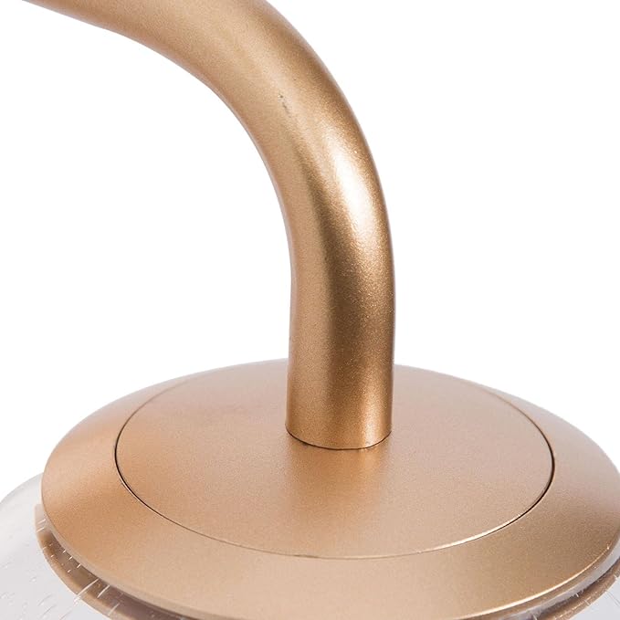 Gold Wall Sconce, 1-Light Minimalist Sconces Wall Lighting with Seeded Glass Globe, Modern Wall Mounted Light Fixture for Bathroom, Bedroom, Living Room and Stairway