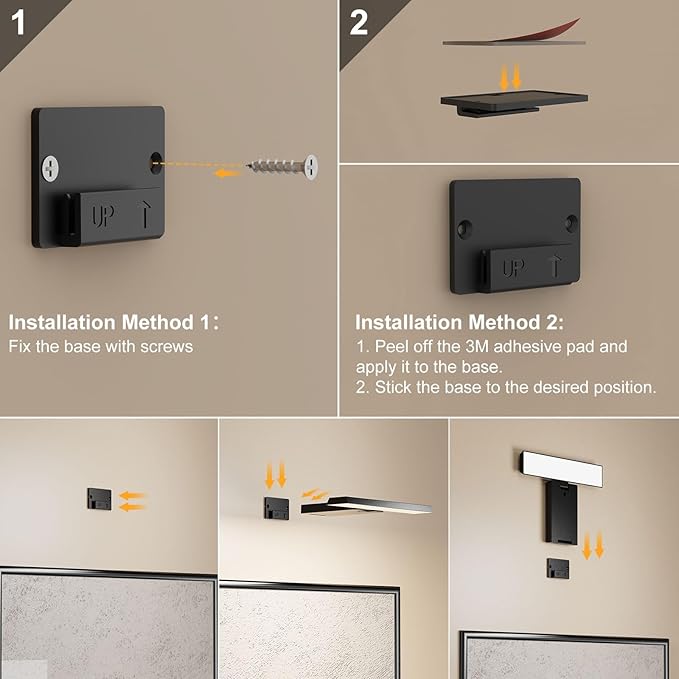 Koopala LED Picture Lights with 6000mAH Rechargeable Battery Powered, CRI≥95 Cordless Over Painting Wall Mounted Lamps with 5 Brightness,3 Color Temp, Dimmable Display Lights for Art Photo Dartboard