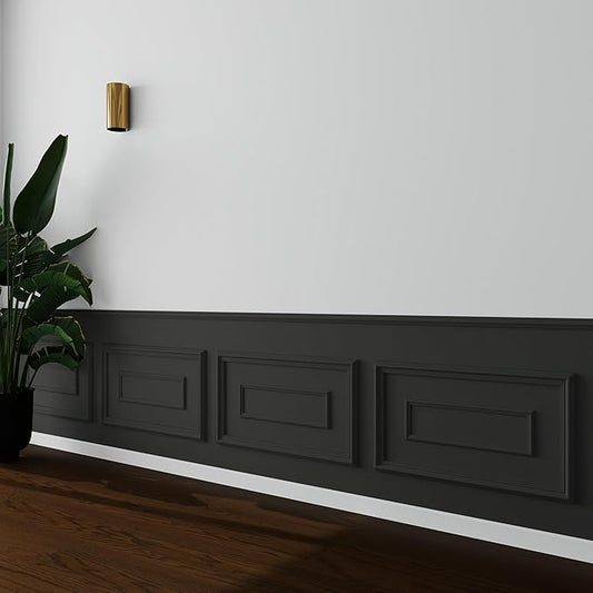 Pangda 3 Set Peel and Stick Accent Wall Molding Kit Inner and Outer Layers Style Premade Wainscoting Panels for Walls Picture Frame Molding for Home Decoration(40''x20'',Square)