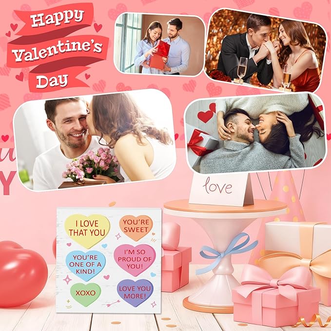 Valentines Desk Decor, Valentine's Day Home Office Table Sign for Wife Daughter from Dad Husband, Valentine Gifts Decorations for Porch Tiered Tray Shelf Party, You are Sweet