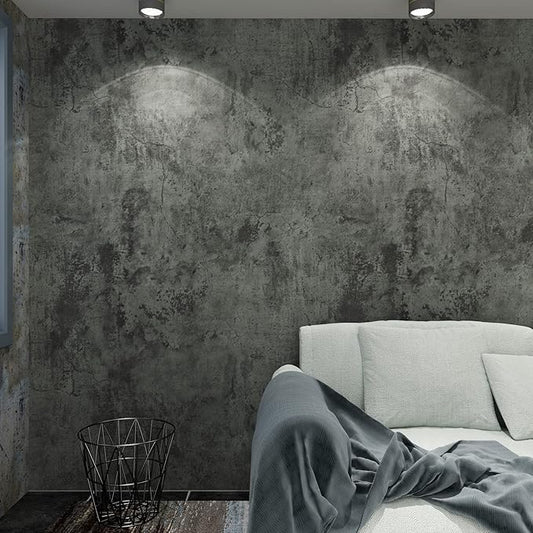 VaryPaper 15.7''x78.7'' Industrial Weathered Concrete Wallpaper Peel and Stick Modern Cement Contact Paper Decorative Self Adhesive Vinyl Removable Grey Wall Paper Roll for Bedroom Bathroom Kitchen