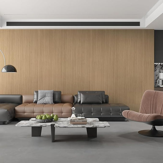 16"x118" Light Brown Wood Grain Contact Paper No Bubbles Self Adhesive Wallpaper Waterproof Wood Vinyl Wrap Matte Wooden Peel and Stick Wallpaper Faux Natural Wood Stickers for Cabinets Drawer Table