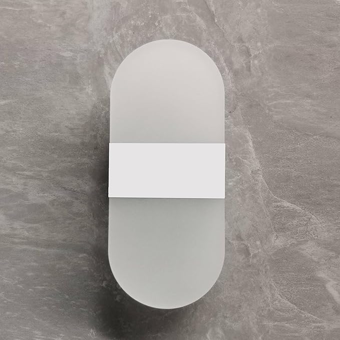 Modern Wall Sconces,2 PCS Acrylic LED Wall Lamp for Living Room Bedroom Hallway,Rechargeable USB Battery Operated,Adjustable Light,Bedside Lights,Touch Control Switch White Light(Arc-Shaped)