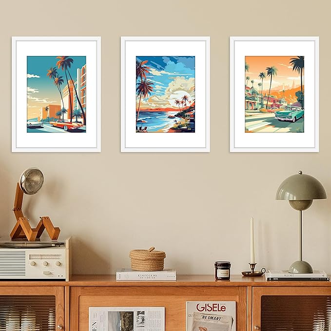 FIXSMITH 12x16 Picture Frame White Set of 4, Photo Frame with HD Plexiglass, Display Pictures 8.5x11 with Mat or 11x17 Without Mat, White Picture Frames Collage Wall Decor, Gallary Wall Frame