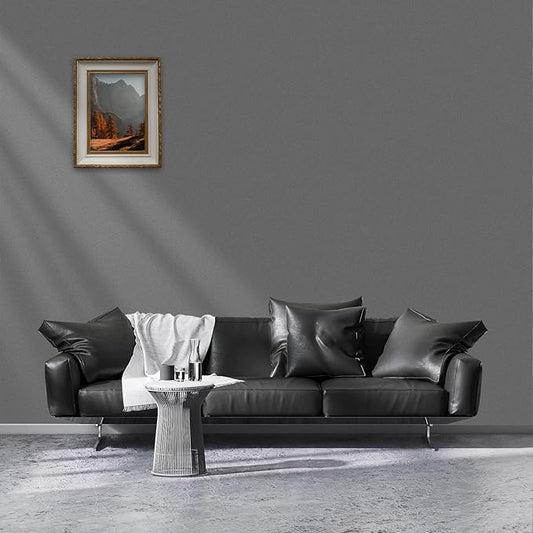 Yancorp 16"x394" Matte Dark Gray Contact Papaer Peel and Stick Wallpaper Vinyl Wrap Countertop Wallpapers Waterproof for Cabinets Drawers Bedroom Kitchen Self-Adhesive Wallpaper