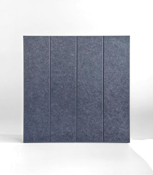 21.65" Large Square Acoustic Panels 4-Pack - Sound Absorbing Wall Panels, Noise Reducing Soundproof Decorative Felt Tiles for Home Office, Studio, Living Room - Denim Blue
