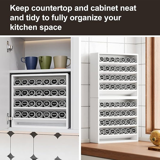 Orimade 4 Tier Spice Rack Organizer for Cabinet, Freestanding Bamboo Seasoning Rack for Countertop, Cupboard, Pantry, Kitchen, 13.18 x 4.13 x 12.2 inches(Spice Jars Not Included), Walnut Stain
