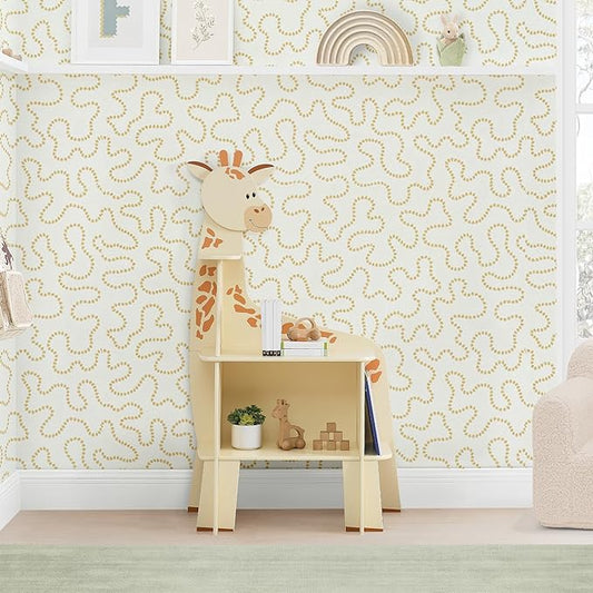 Delta Children Giraffe Bookcase - Greenguard Gold Certified, Yellow