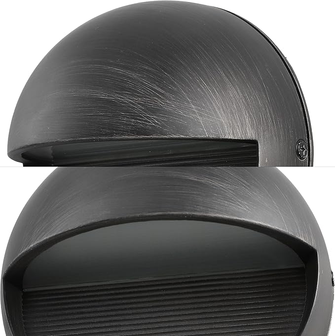 JONATHAN Y 6.25" Rustic Black Modern Round Outdoor Integrated LED Wall Sconce Light, Metal/Glass Waterproof Exterior Downlight for Porch, Patio, and Entryway, ETL Listed (JYL7441C)