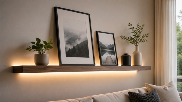 LED Floating Shelf with Lights: The Perfect Picture Ledge for Modern Home Decor