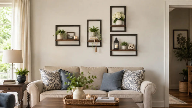 framed wall shelf