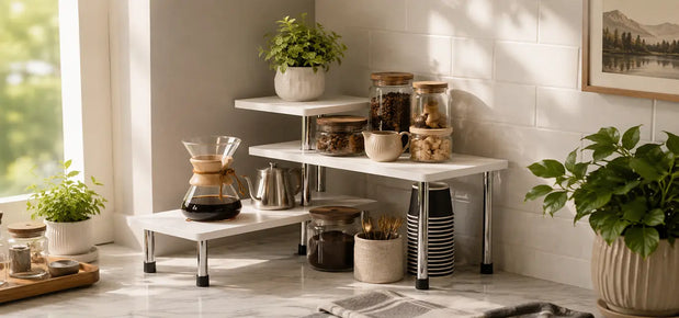 coffee station shelf