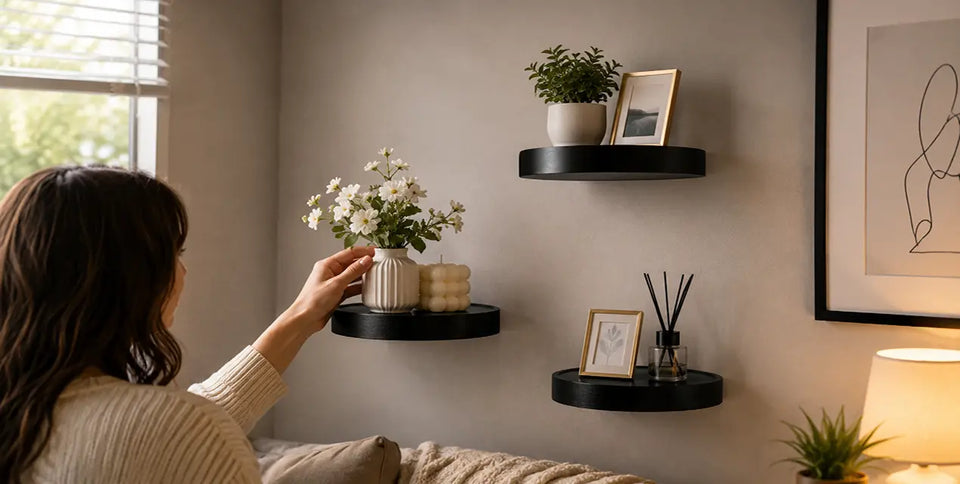 round wall shelf