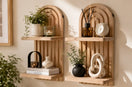 wood wall shelf set