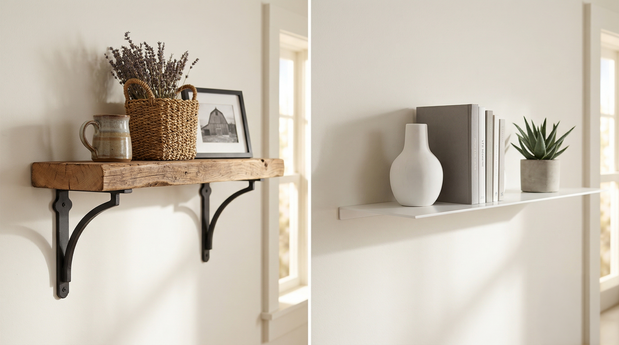 Modern Farmhouse vs. Minimalist: Choosing the Right Shelf Material for Your Home