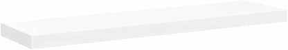 White Honeycomb MDF Floating Wall Shelf Set of 4, 35.4 Inch Long Metal Brackets for Stylish Display and Space Saving Storage