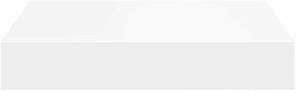 White Honeycomb Floating Wall Shelf Set of 2, Modern Minimalist MDF and Metal Shelves with Invisible Mounting, Durable Storage Solution for Home Decor and Display