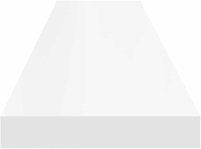 White Honeycomb MDF Floating Wall Shelf with Metal Standard Mounting, Minimalist Modern Design for Living Room Bedroom Office Display and Storage, Durable Matte Finish, Easy